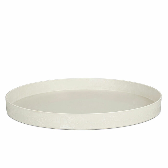 Ein Deco Tablett von Mica Decorations in der Größe 32x32cm in der Farbe weiß.