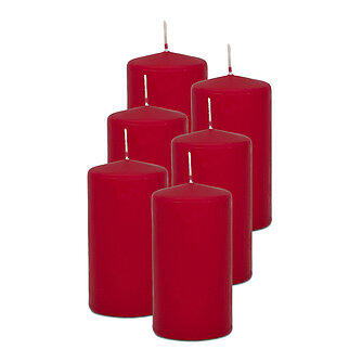 DecoLite Stumpenkerzen 130/70 mm (Safe Candle) - 6 Stück - rot Artikelvorschau Stumpenkerzen 130/70 mm (Safe Candle) - 6 Stück - rot