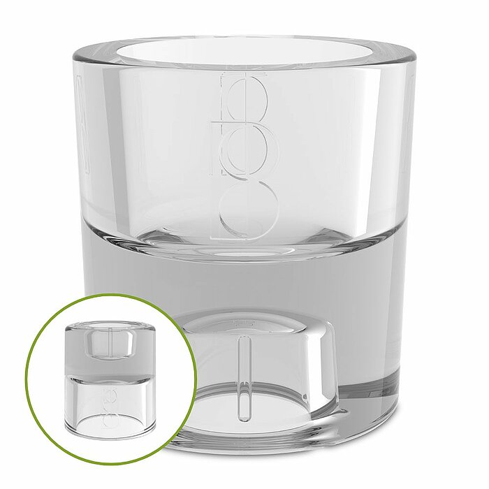 Ein Glashalter 2 in 1 von Bolsius in der Größe 6,5x6,1cm.