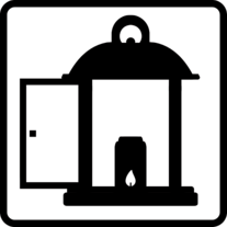 Grabkerzen Piktogramm: Im Sommer Grablaternen ggfs. offen stehen lassen, um Hitzestau zu vermeiden.