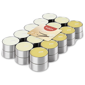 Bolsius Duft-Teelichte 3-farbig (30er Pack) - Vanille Artikelvorschau Duft-Teelichte 3-farbig (30er Pack) - Vanille