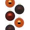12 Christbaumkugeln von Inge Glas in der Größe 8cm in der Farbe Shiny Chestnut.
