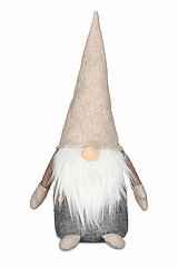 Ein Deko Wichtel von Edelman in der Größe 36x11cm in der Farbe creme.