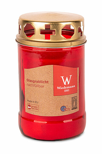 Wiedemann Glas-Grablicht nachfüllbar 125/68 mm Artikelvorschau Glas-Grablicht nachfüllbar 125/68 mm