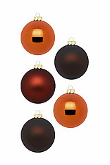 30 Christbaumkugeln von Inge Glas in der Größe 6cm in der Farbe Shiny Chestnut.