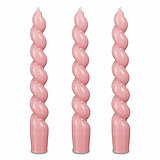 24 Spitzkerzen Twist von Edelman in der Größe 18,5cm in der Farbe rosa.