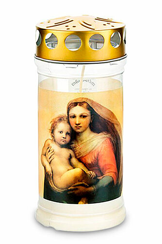 Memoriam Kompositionsöllicht Nr. 412 Memoriam mit Deckel & Motiv Madonna (12 Stück) Artikelvorschau Kompositionsöllicht Nr. 412 Memoriam mit Deckel & Motiv Madonna (12 Stück)