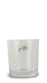 Ein Teelichthalter Cyli von Sandra Rich in der Größe 9x7,5cm in der Farbe klar.