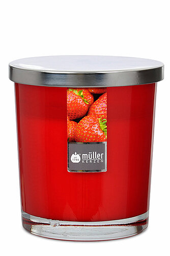 Müller Kerzenfabrik Maxi-Duftkerzenglas 110/95 mm - Erdbeer-Liebe (1 Stück) Artikelvorschau Maxi-Duftkerzenglas 110/95 mm - Erdbeer-Liebe (1 Stück)