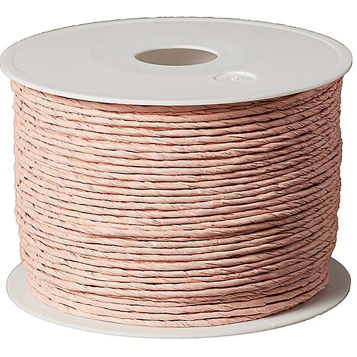 Ein Papierdraht Crazy Paper von KragoArt mit der Breite 2mm und einer Länge von 100m in der Farbe Lachs.