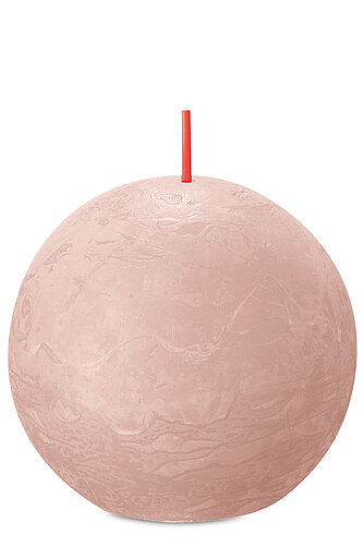 Artikelvorschau Rustik Kugelkerzen 76 mm - Nebliges Rosa (1 Stück)