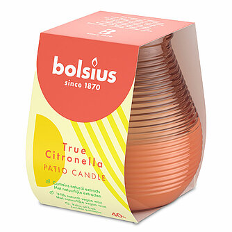 Bolsius True Citronella Patiolicht 94/91 mm - orange (1 Stück) Artikelvorschau True Citronella Patiolicht 94/91 mm - orange (1 Stück)