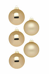 12 Christbaumkugeln von Inge Glas in der Größe 8cm in der Farbe Brokat.