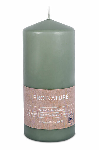 Müller Kerzenfabrik Pro Nature Stearin-Stumpenkerze 150/68 mm - minze (1 Stück) Artikelvorschau Pro Nature Stearin-Stumpenkerze 150/68 mm - minze (1 Stück)