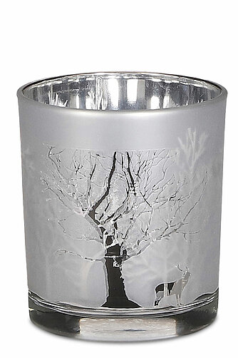 Edelman Teelichthalter silber 100/90mm (1 Stück) Artikelvorschau Teelichthalter silber 100/90mm (1 Stück)